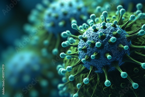 close-up of a virus photo