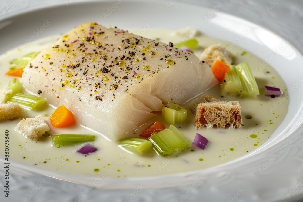 Foto de Baccala Mantecato (Salt Cod in Milk Sauce) with Simmered Carrot