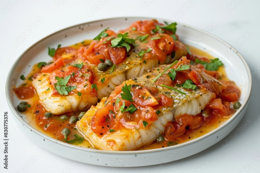 Baccalà alla Pizzaiola: Flaky Cod in Authentic Tomato and Herb Sauce Baccalà alla Pizzaiola: Flaky Cod in Authentic Tomato and Herb Sauce