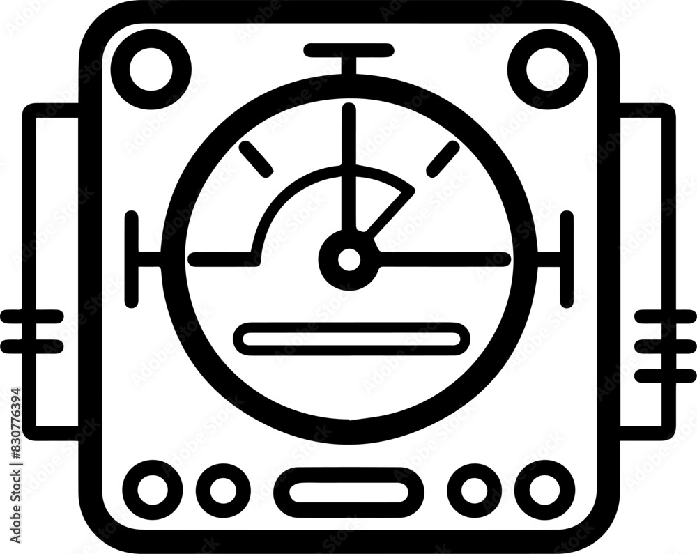 Appliance electric gauge icon line style Appliance electric gauge icon line style