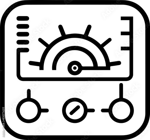 Appliance electric gauge icon line style