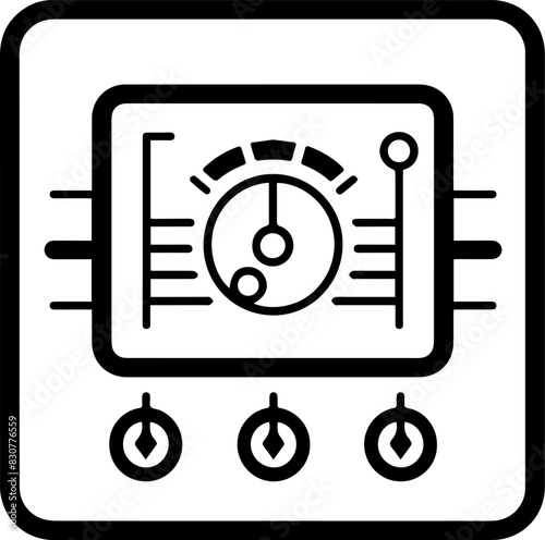 Appliance electric gauge icon line style