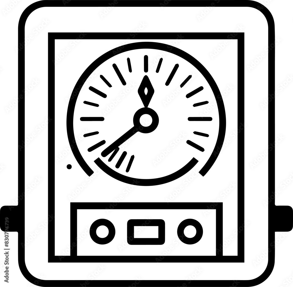 Appliance electric gauge icon line style Appliance electric gauge icon line style