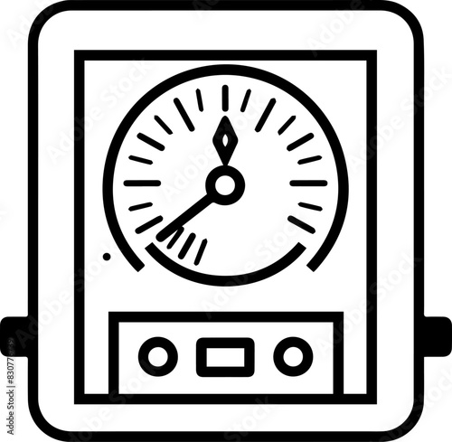 Appliance electric gauge icon line style