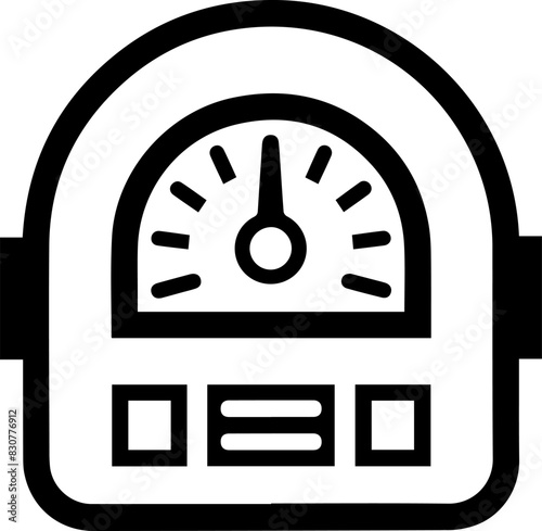 Appliance electric gauge icon line style