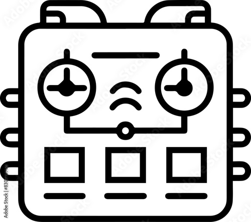 Appliance electric gauge icon line style