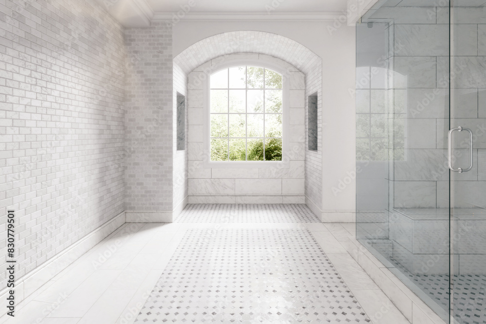 Renovation of an old building bathroom (empty) 01 - 3d visualization Renovation of an old building bathroom (empty) 01 - 3d visualization
