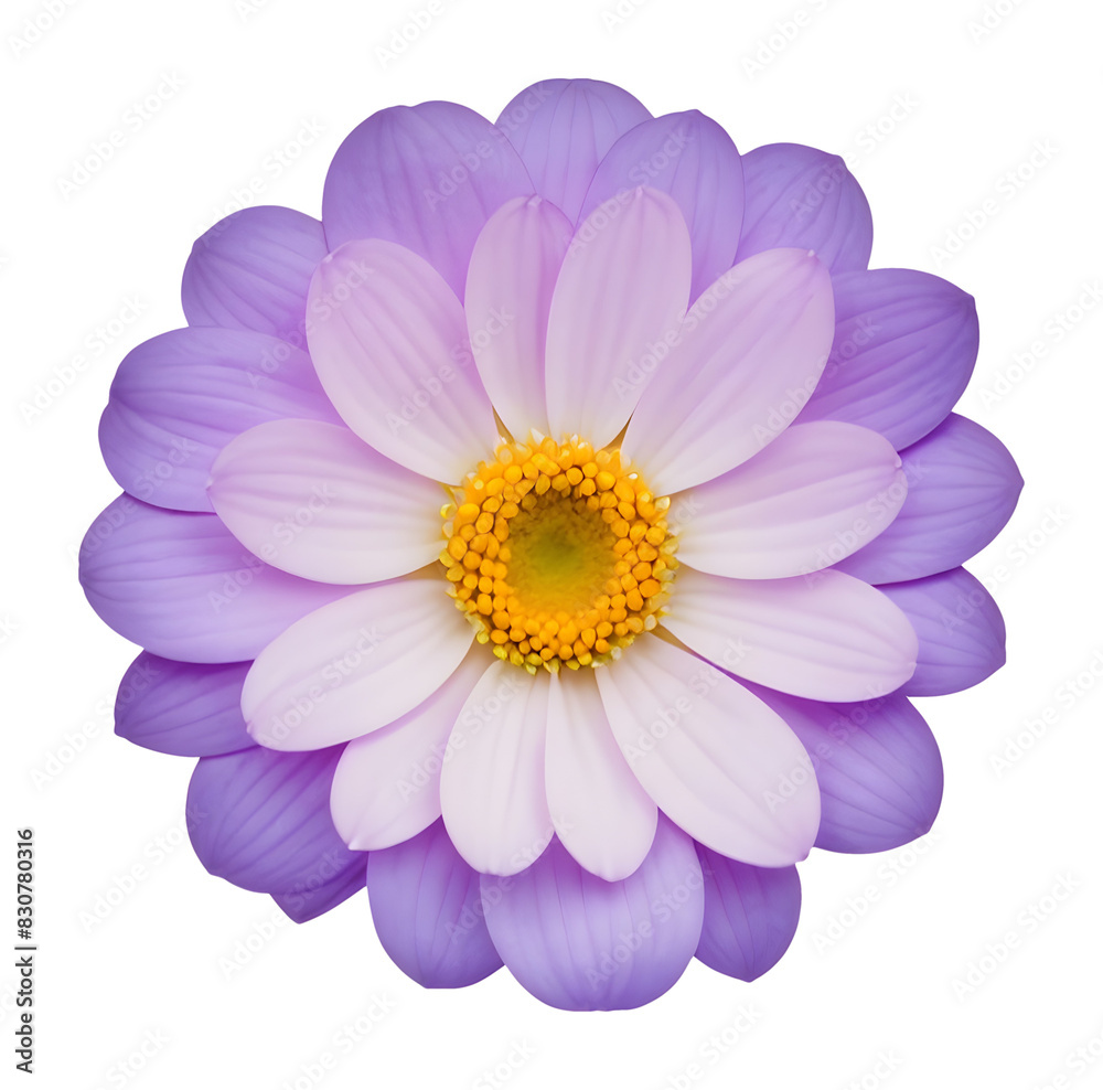 purple flower isolated on transparent background, extracted, png file