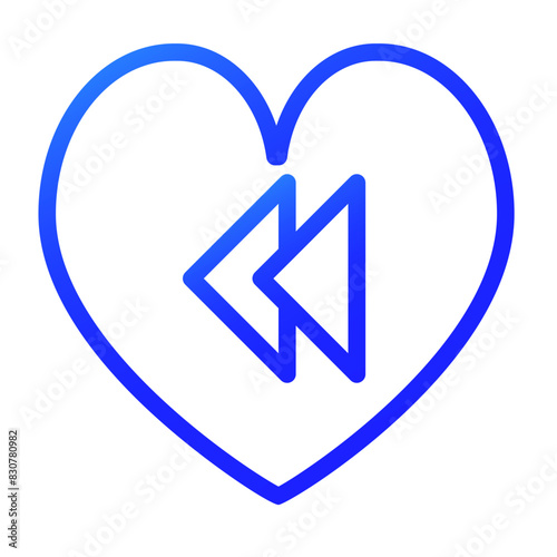 return to the previous heart  blue color style