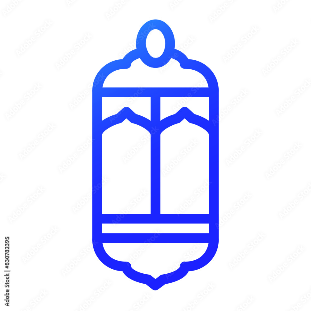 Muslim lantern blue color style Muslim lantern blue color style
