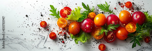 Group of Tomatoes on White Surface