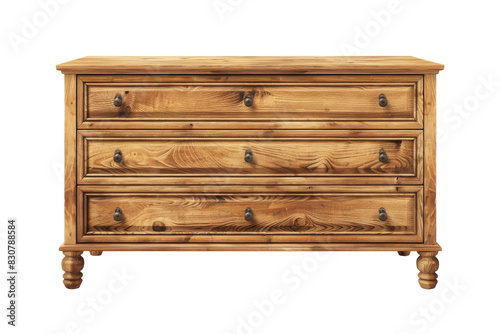 Modern Wooden Dresser Isolated on Transparent Background