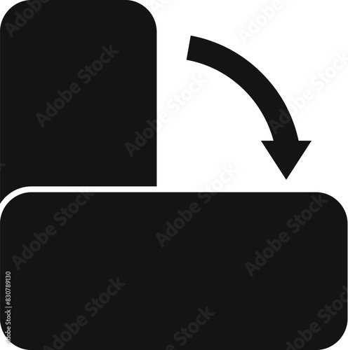 Minimalist icon showcasing a black arrow indicating exchange between two items photo