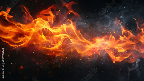 Fire flame on transparent background huge bomb explosion Fire flames on transparent background, Generative AI 