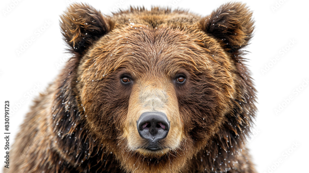 Large Brown Bear Standing Next to White Wall Large Brown Bear Standing Next to White Wall