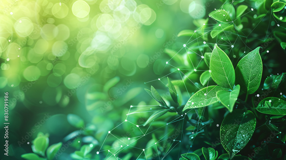 High-tech environmental solutions with space for text