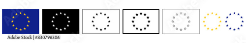 Obraz na płótnie DRAPEAU EUROPÉEN w salonie