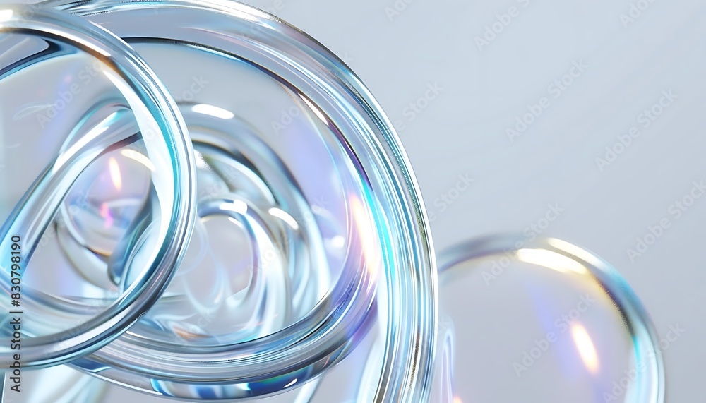 Abstract glass shape on white background, 3d render Abstract glass shape on white background, 3d render