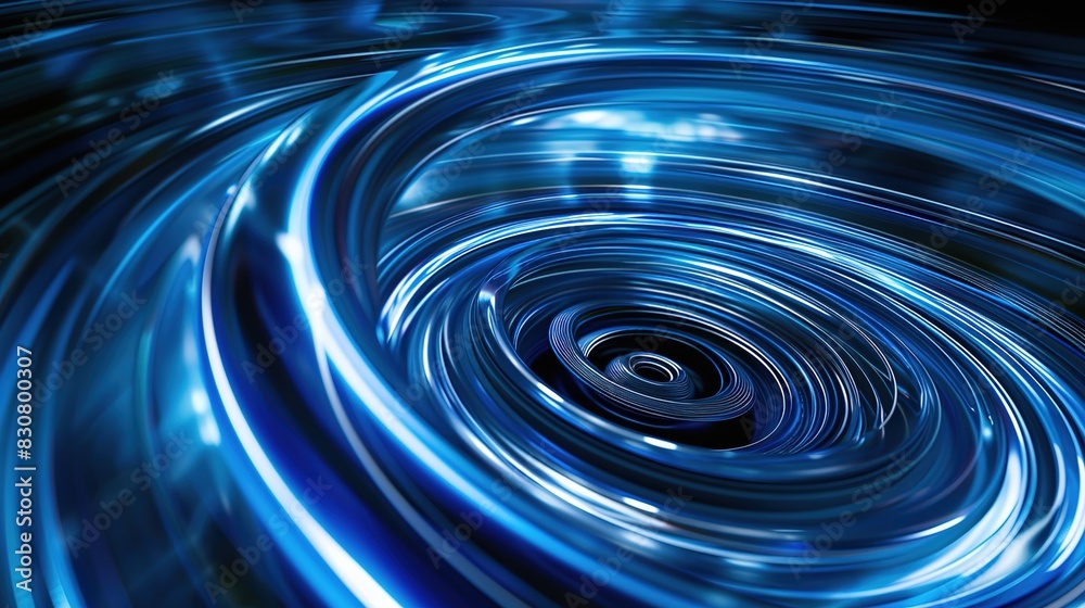 Circular Blue Image with Energetic Lines and High-Key Lighting, UHD and High Resolution, Perfect for Spectacular Backdrops