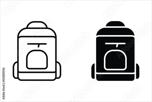 school bag icon vector design template in white background