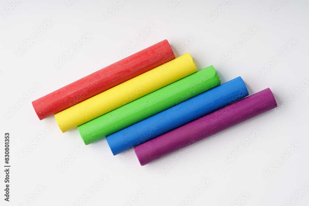 Set of colorful oil pastels on white background.Oil pastels color in box isolated on white background. Crayons Set of colorful oil pastels on white background.Oil pastels color in box isolated on white background. Crayons
