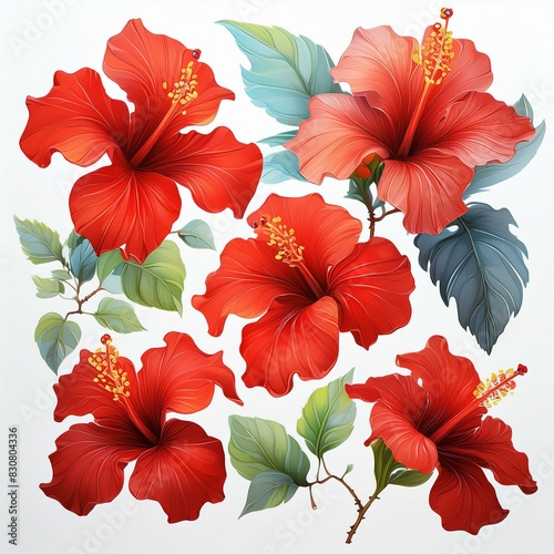 red hibiscus flower