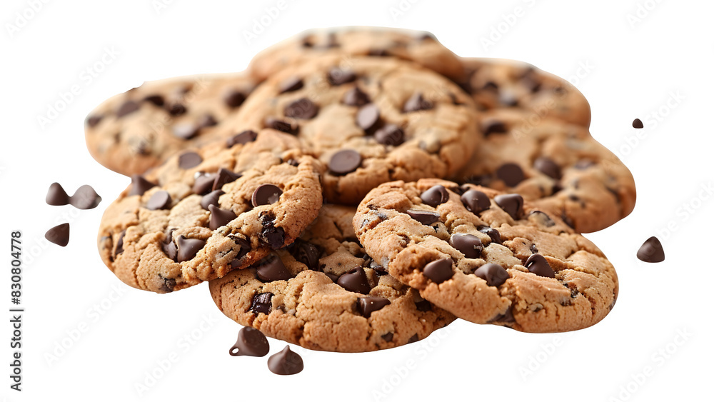 Cookie isolated on a transparent background, PNG, Ai Cookie isolated on a transparent background, PNG, Ai