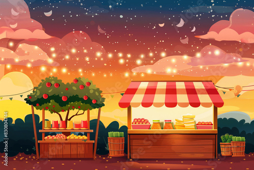 food stall illustration