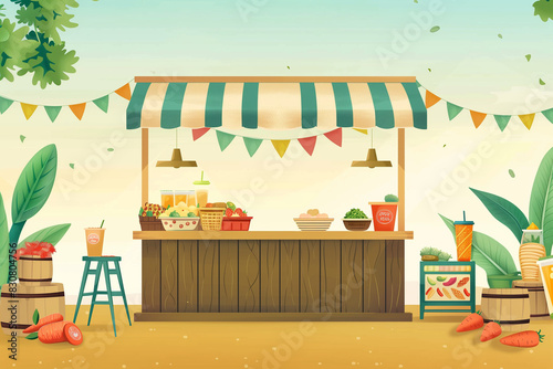 food stall illustration