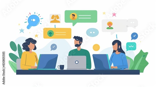 Customer service team using advanced CRM software to enhance customer retention strategies