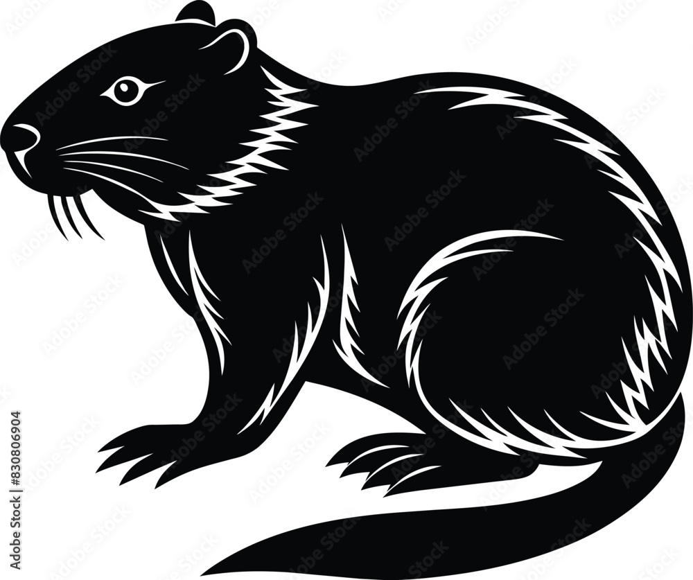 Beaver silhouette vector illustration design Beaver silhouette vector illustration design
