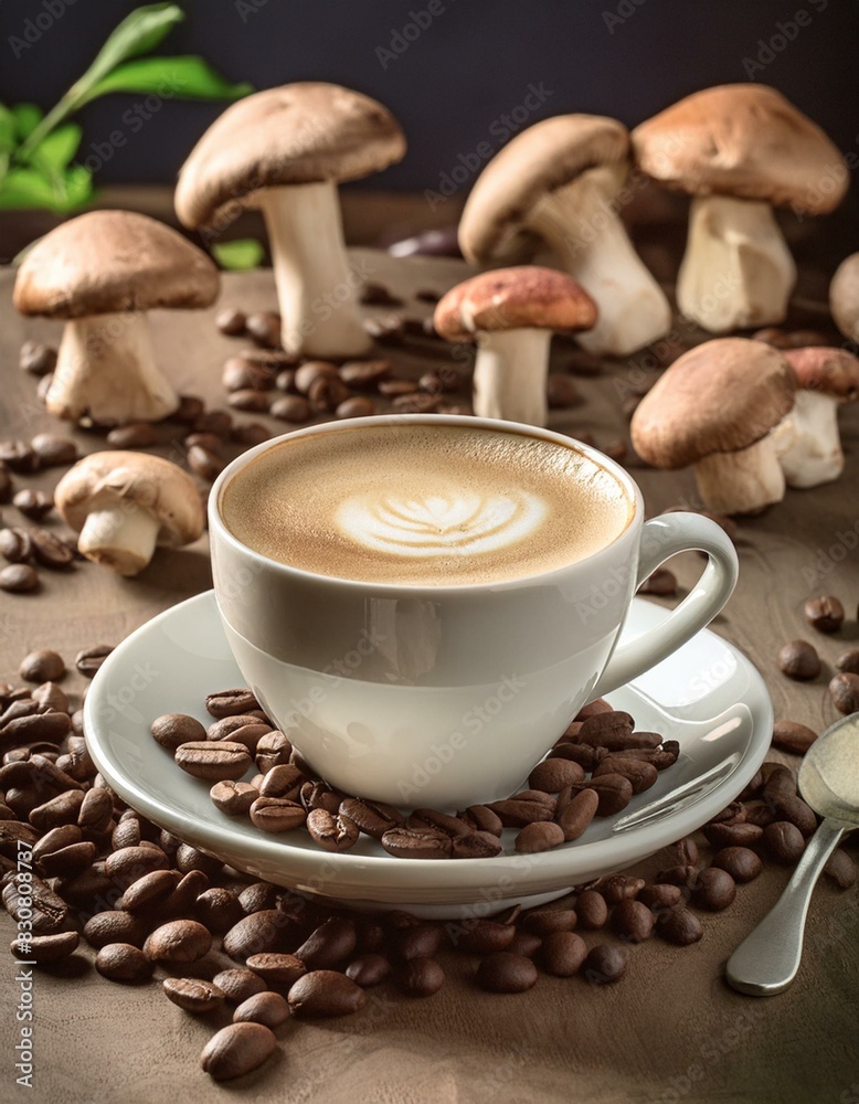 cup of coffee and beans cup of coffee and beans