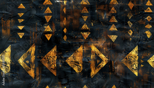 black gold abstract background tribe ikat pattern egypte  art 