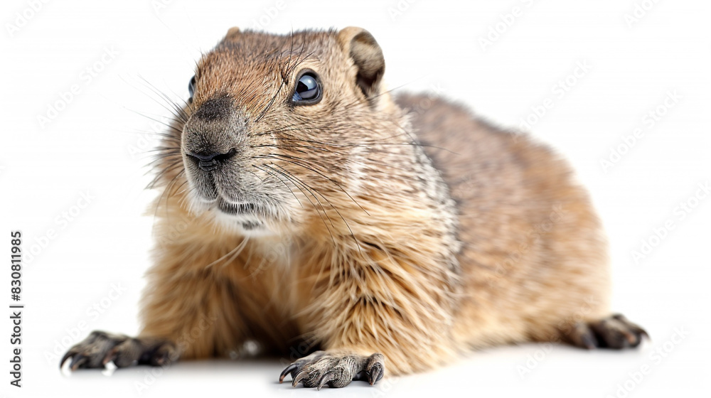 Close Up of Small Animal on White Background Close Up of Small Animal on White Background