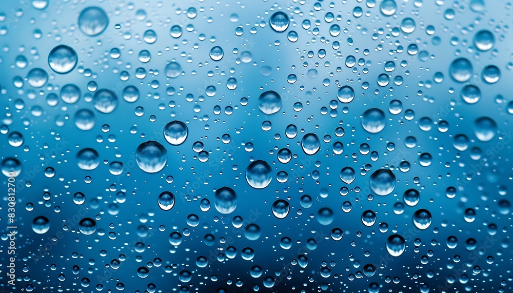 water drops on blue background water drops on blue background