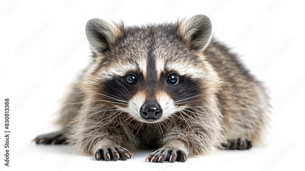 Obraz premium Curious Raccoon Staring at Camera