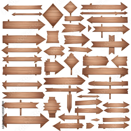 set of wooden ribbons