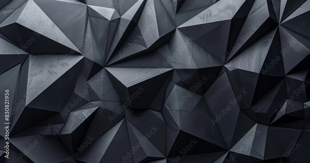 Black abstract background with geometric shapes.