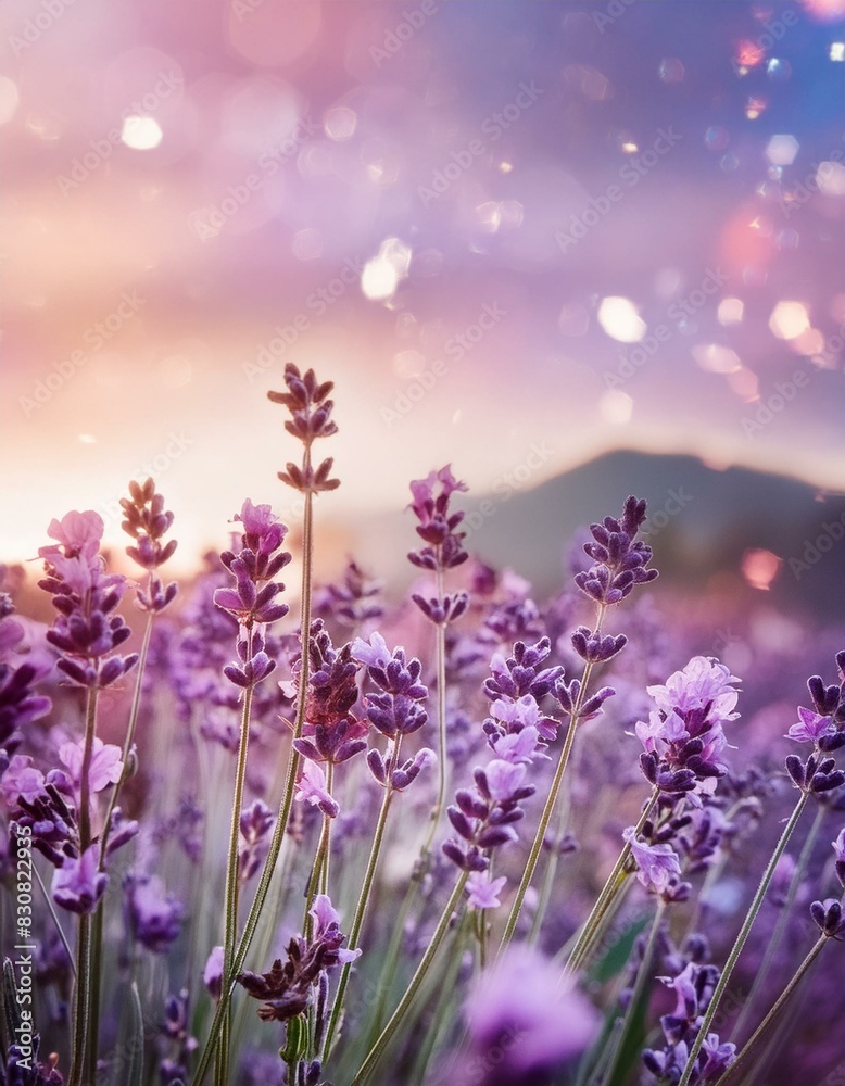 Fototapeta premium ラベンダー畑の写真