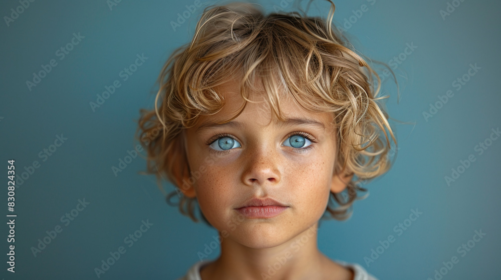 Professional studio photo portrait of a cute little boy, lovely kid with naive face, a pretty child with a emotional expression, widescreen 16:9 Professional studio photo portrait of a cute little boy, lovely kid with naive face, a pretty child with a emotional expression, widescreen 16:9