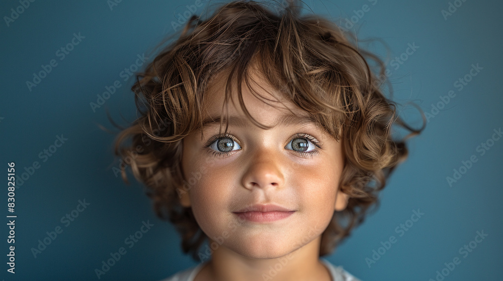 Professional studio photo portrait of a cute little boy, lovely kid with naive face, a child with a emotional expression, widescreen 16:9 Professional studio photo portrait of a cute little boy, lovely kid with naive face, a child with a emotional expression, widescreen 16:9