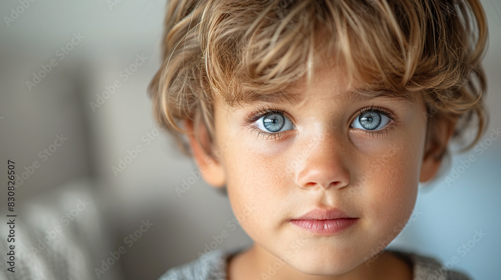 Professional studio photo portrait of a cute little boy, lovely kid with naive face, a child with a emotional expression, widescreen 16:9 Professional studio photo portrait of a cute little boy, lovely kid with naive face, a child with a emotional expression, widescreen 16:9