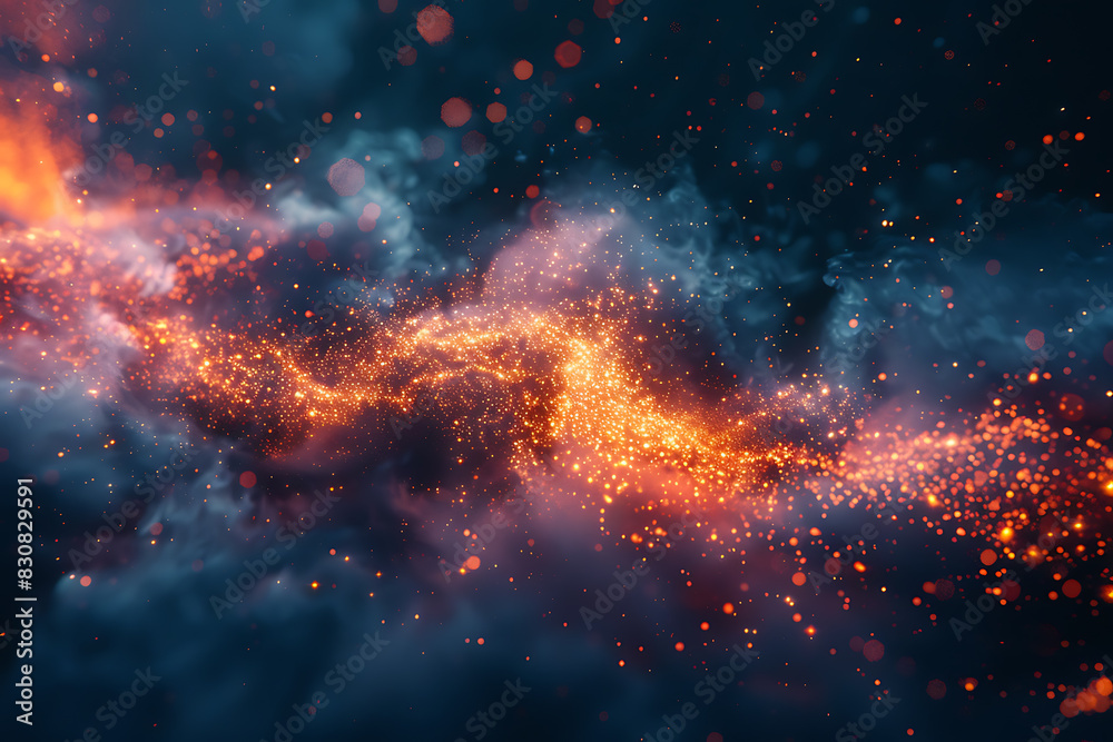 Fototapeta premium A captivating and mysterious image showcasing the manifestation of mystical powers, evoking the enchanting essence of fairy tales and magic through ethereal light and surreal elements