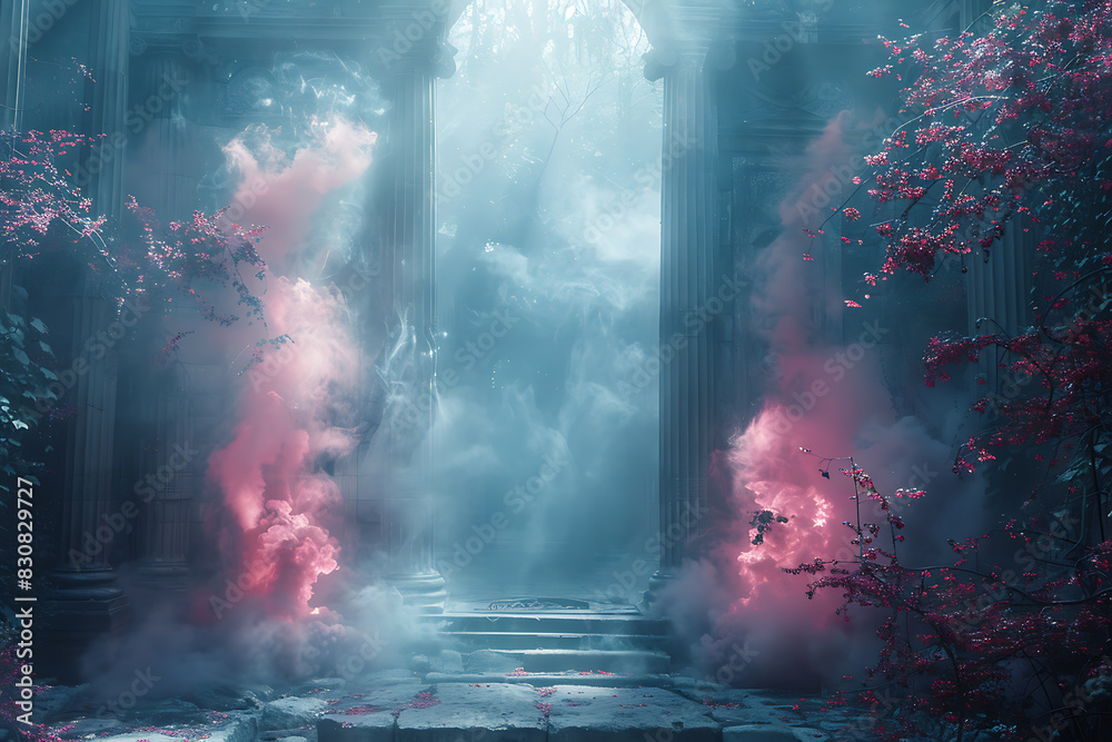 A captivating and mysterious image showcasing the manifestation of mystical powers, evoking the enchanting essence of fairy tales and magic through ethereal light and surreal elements