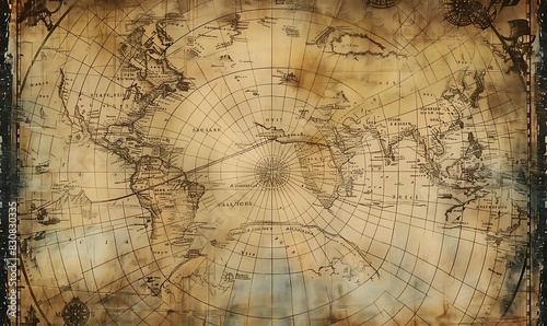 old nautical map background