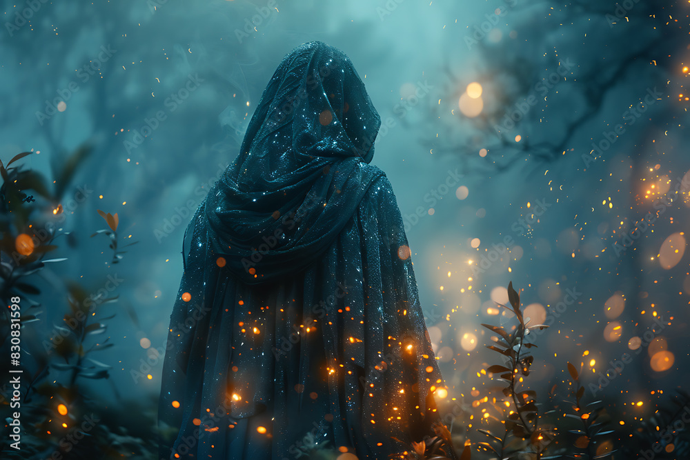 A captivating and mysterious image showcasing the manifestation of mystical powers, evoking the enchanting essence of fairy tales and magic through ethereal light and surreal elements