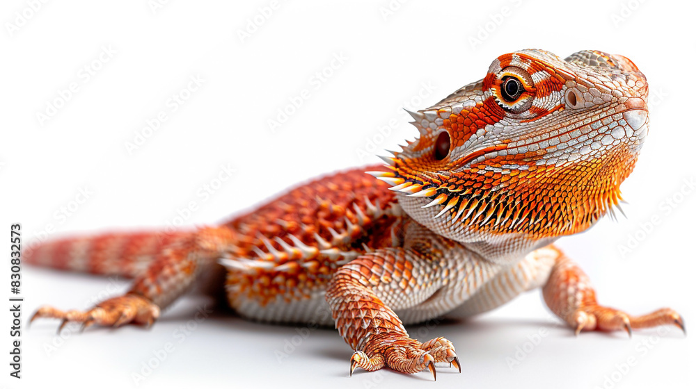 Close Up of Lizard on White Background Close Up of Lizard on White Background