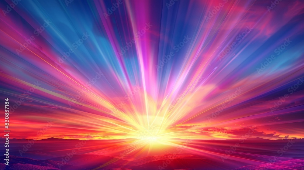 Obraz premium Breathtaking sunset floods the sky with vivid, dramatic hues.