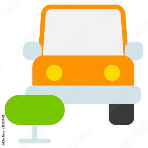 Car rental icon with flat style. Suitable for website design, logo, app and UI. Based on the size of the icon in general, so it can be reduced.