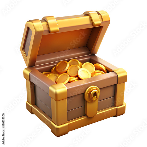 treasure chest with gold coins